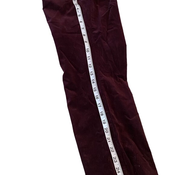 Women’s Extreme Burgundy High Waist Corduroy Jeans Size 5 Metal Studs - Picture 9 of 14